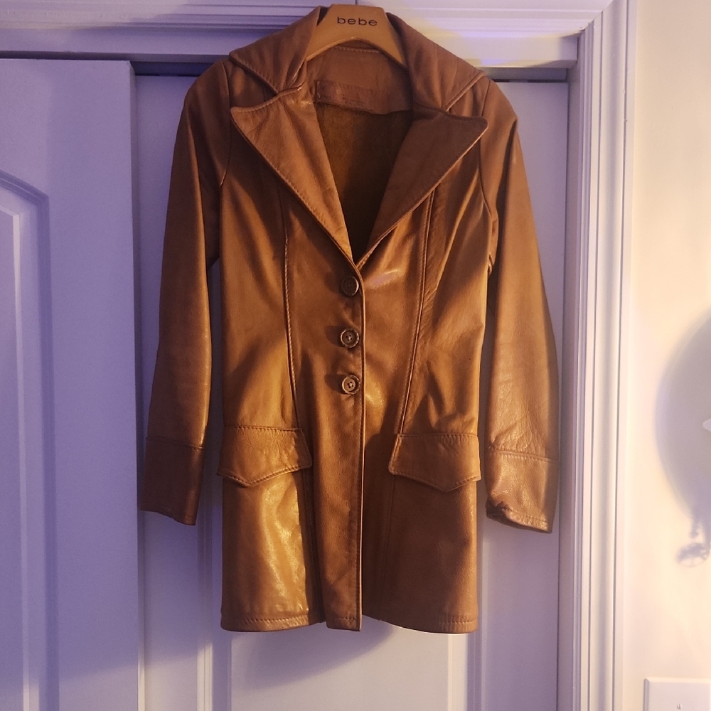 Vintage Women's Brown Leather Jacket